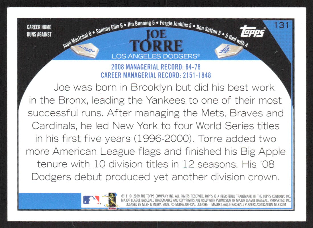 2009 Topps Target 131 Joe Torre