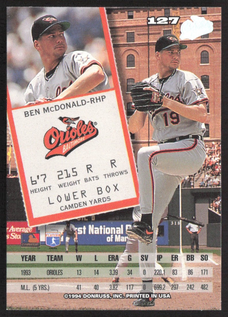 1994 Leaf 127 Ben McDonald
