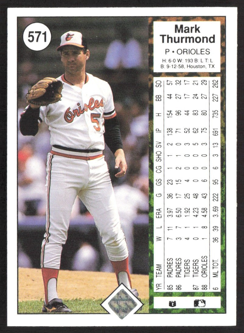 1989 Upper Deck 571 Mark Thurmond