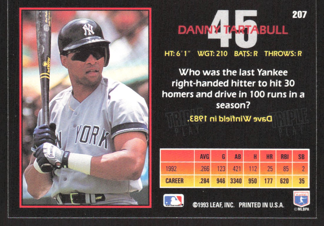 1993 Triple Play 207 Danny Tartabull