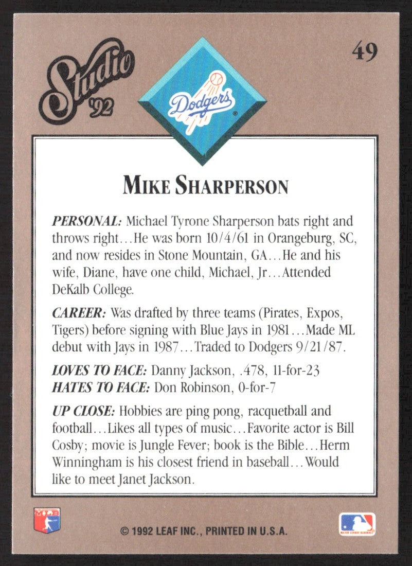 1992 Studio 49 Mike Sharperson