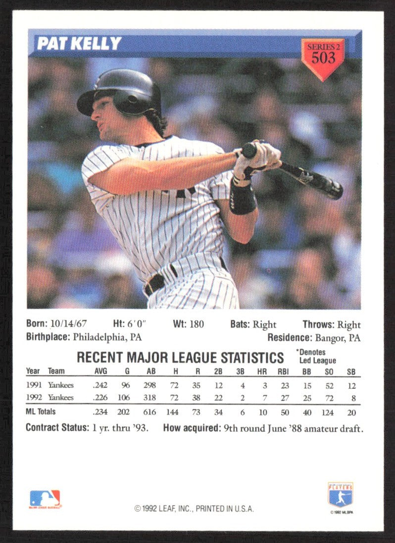 1993 Donruss 503 Pat Kelly