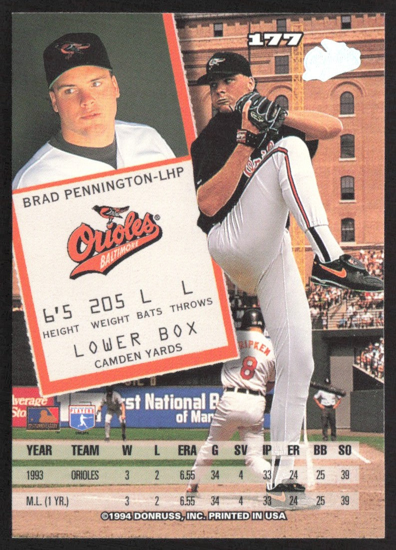 1994 Leaf 177 Brad Pennington