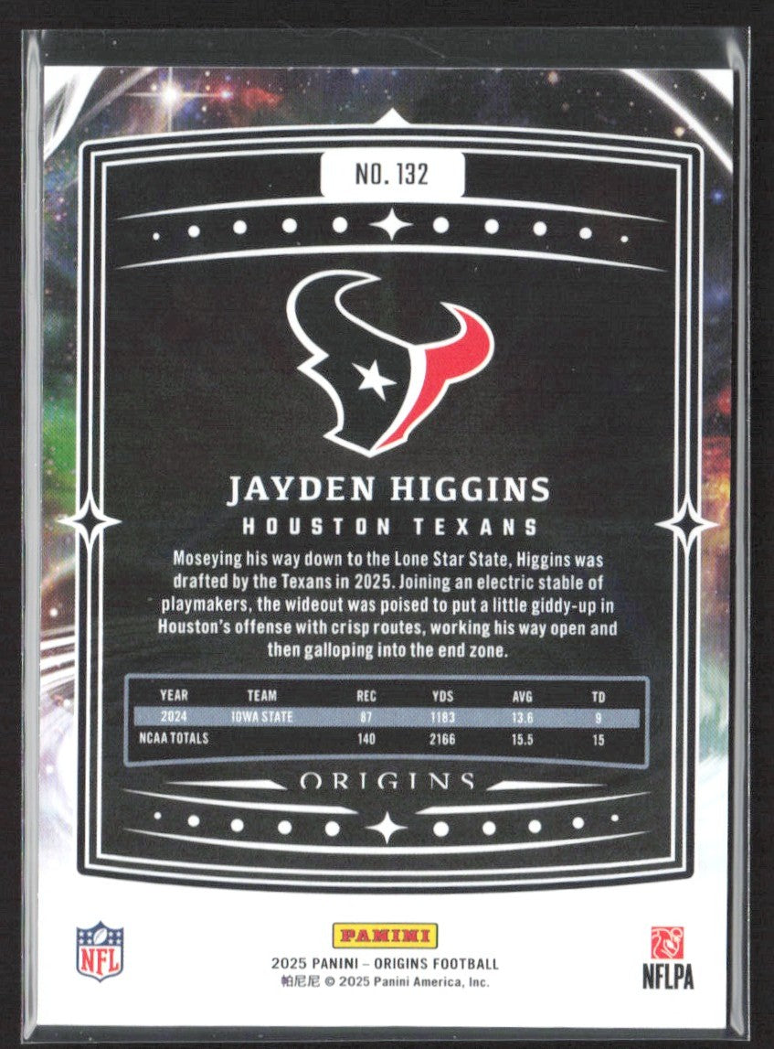 2025 Panini Origins #132 Jayden Higgins
