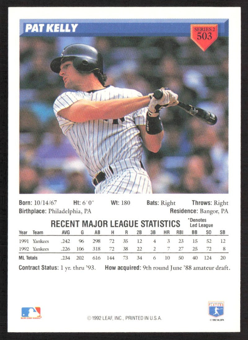 1993 Donruss 503 Pat Kelly