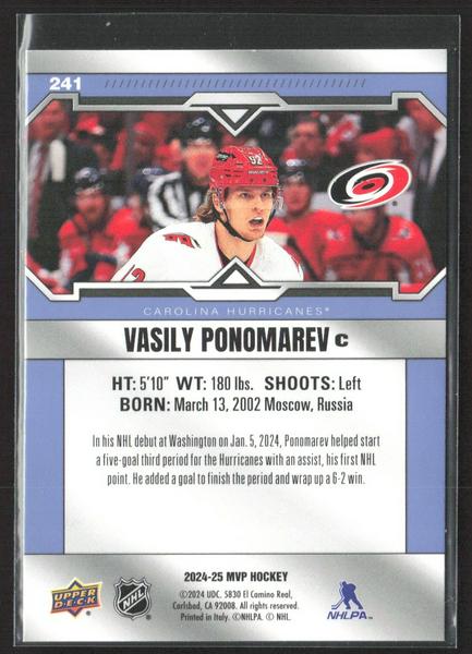 2024-25 Upper Deck MVP Vasily Ponomarev #241 RC