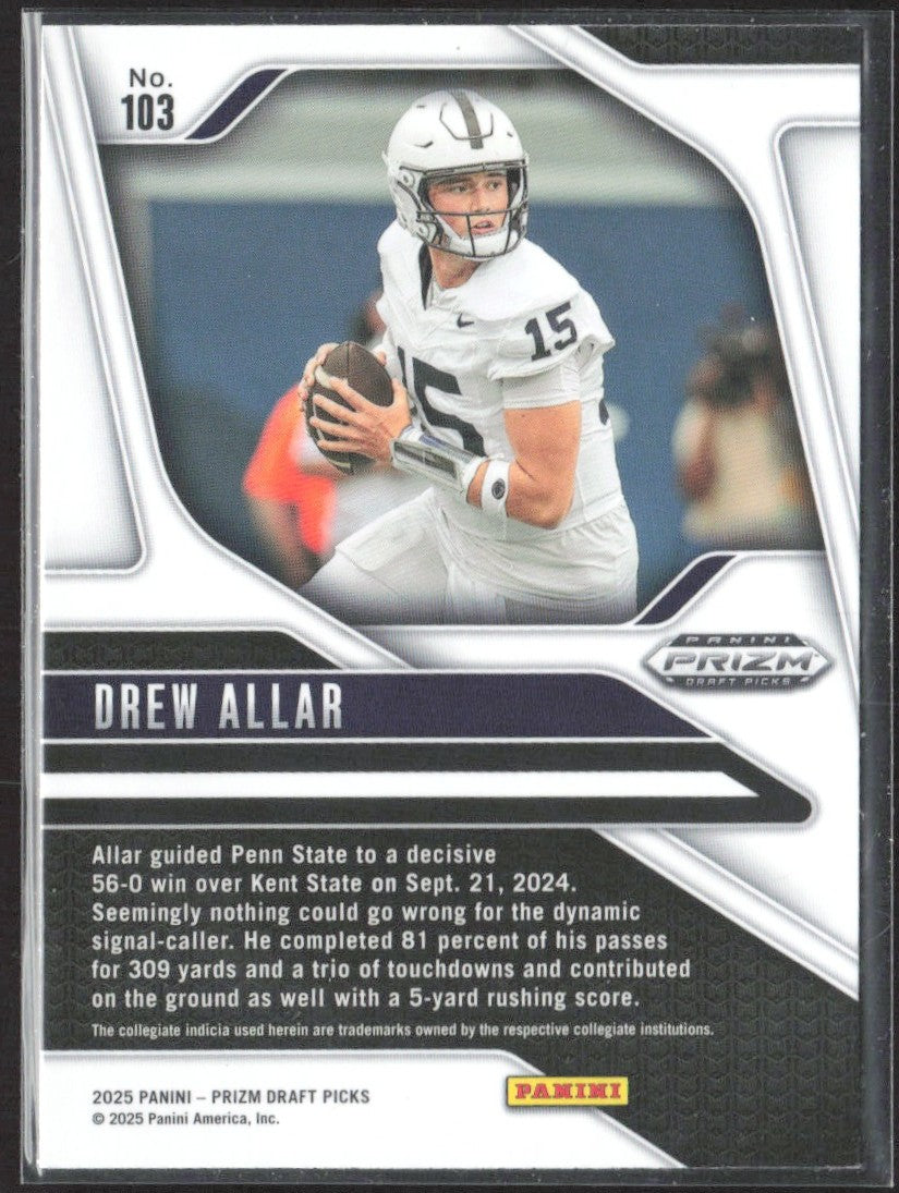 2025 Panini Prizm Draft Picks #103 Drew Allar