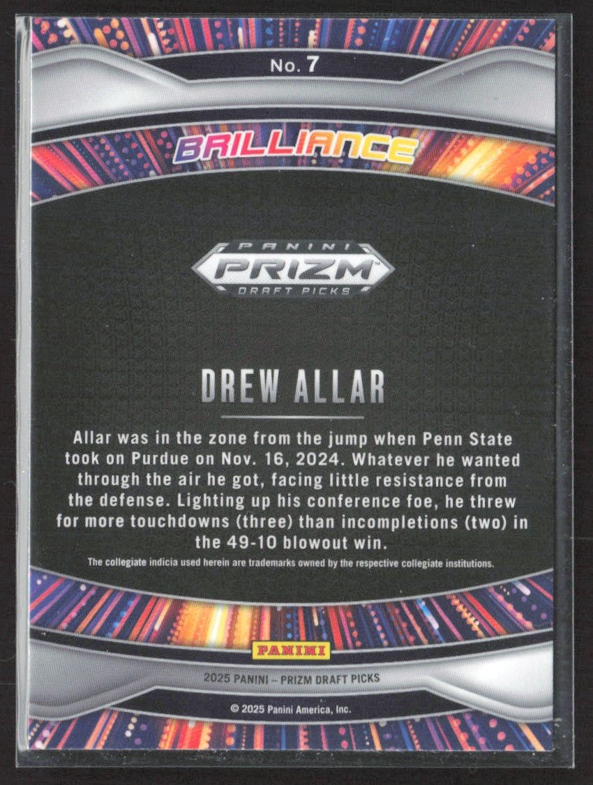 2025 Panini Prizm Draft Picks #7 Drew Allar Brilliance