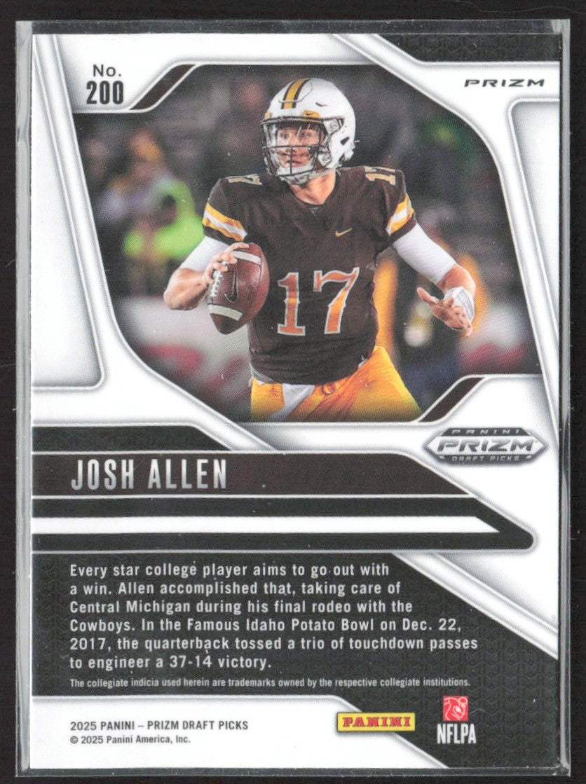 2025 Panini Prizm Draft Picks #200 Josh Allen Prizms Purple #/99
