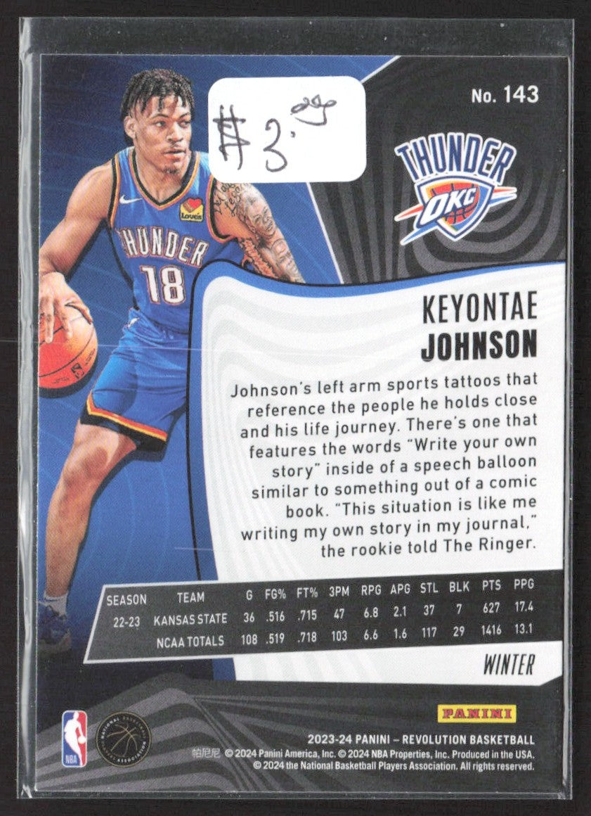 2023-24 Panini Revolution Keyontae Johnson Winter #143 RC