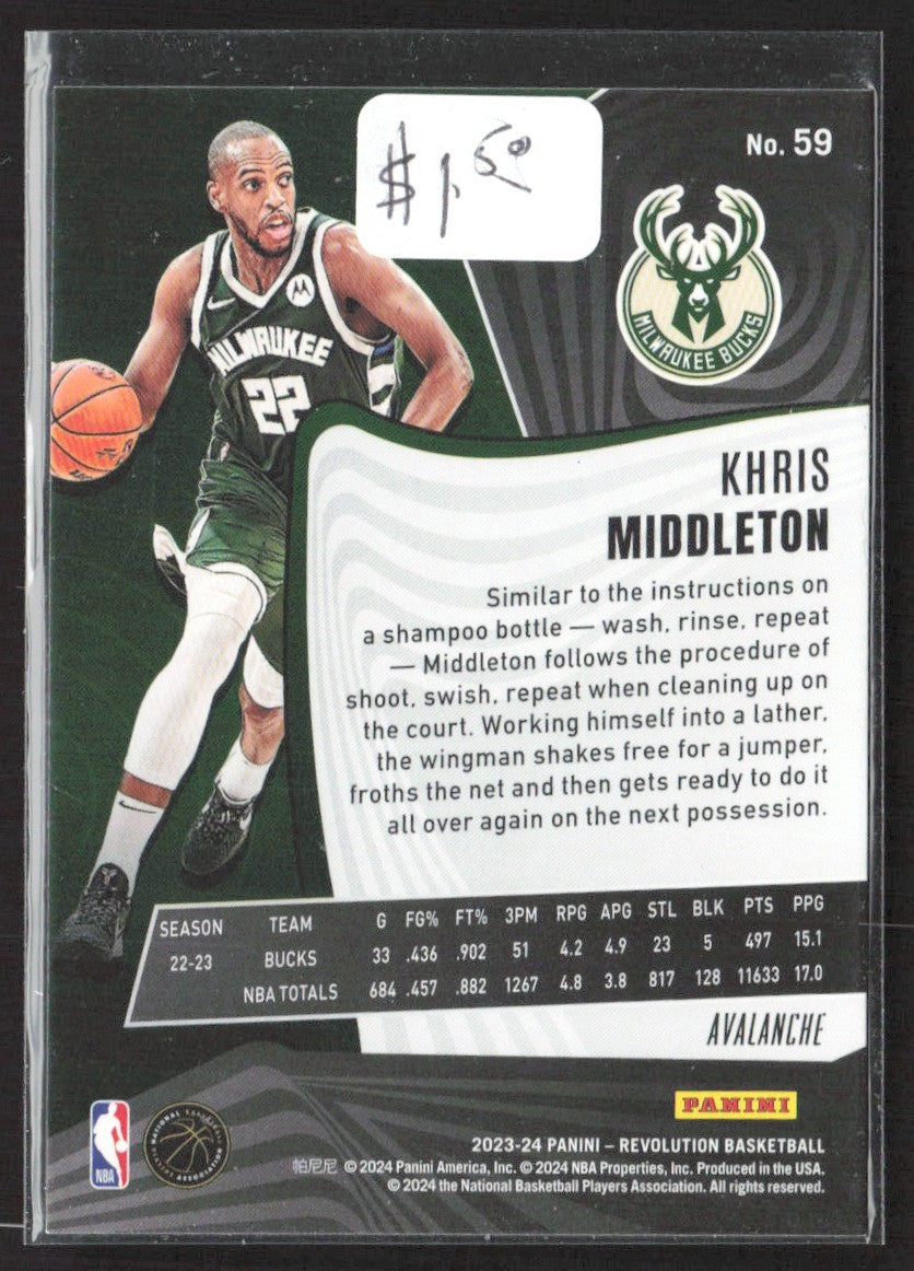 2023-24 Panini Revolution Khris Middleton Avalanche #59