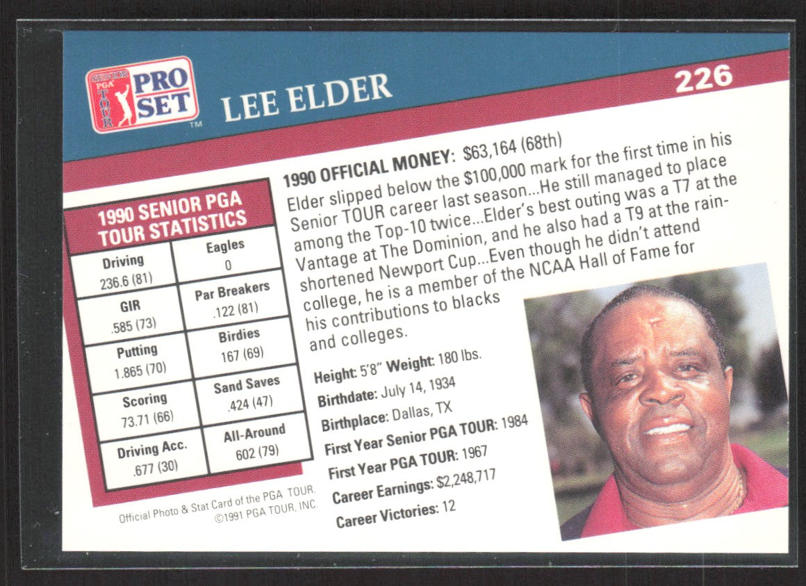 1991 Pro Set PGA Tour Lee Elder #226