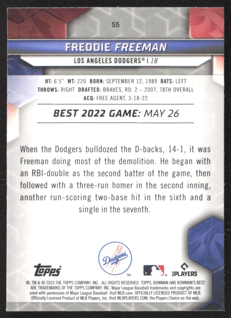2023 Bowman's Best 55 Freddie Freeman