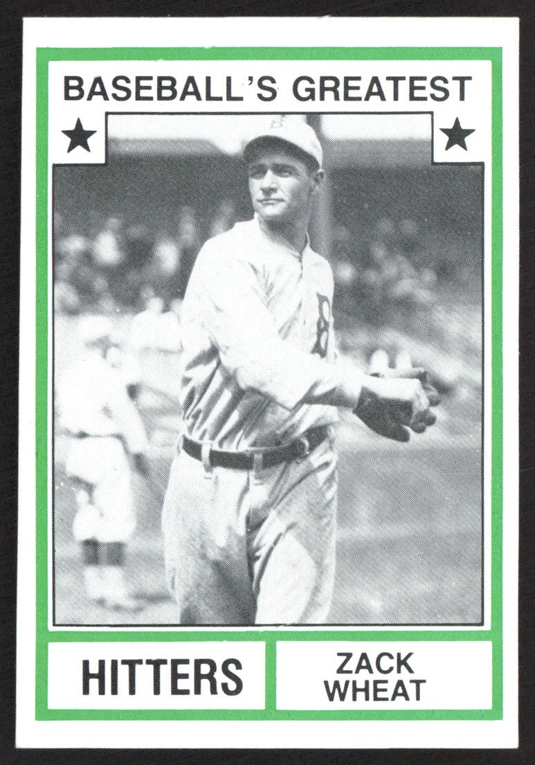 1982 TCMA Baseball's Greatest Hitters 36 Zack Wheat