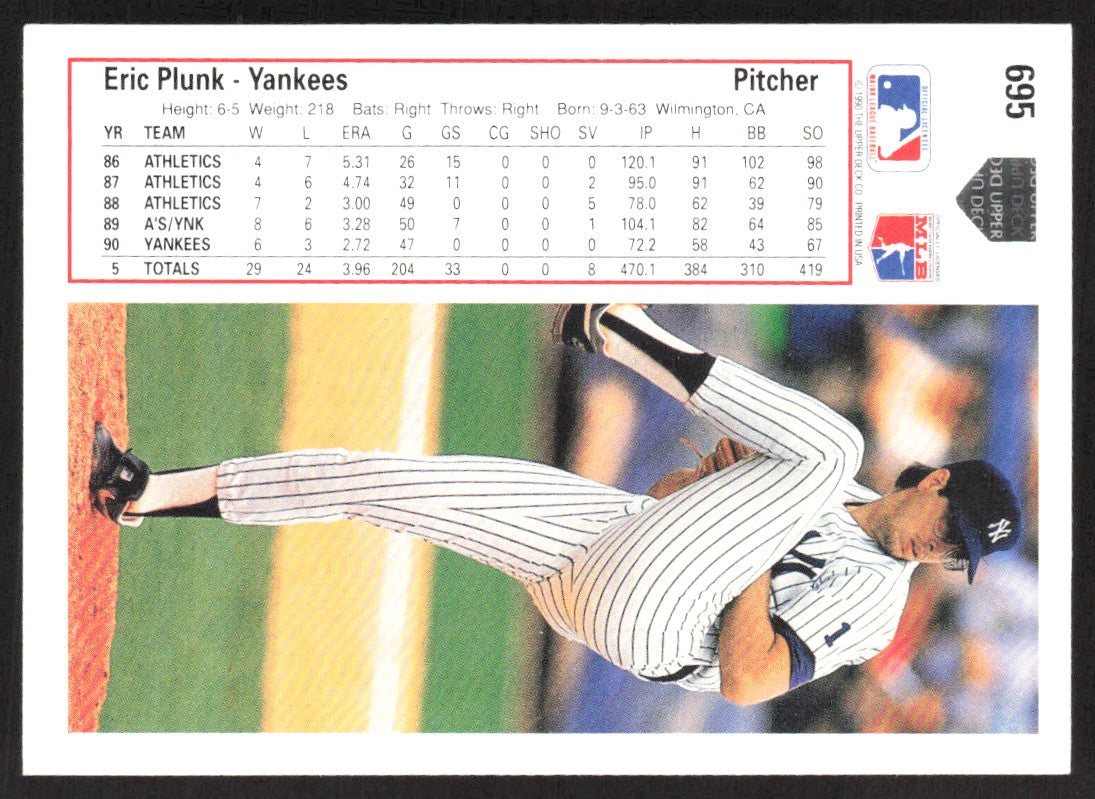 1991 Upper Deck 695 Eric Plunk