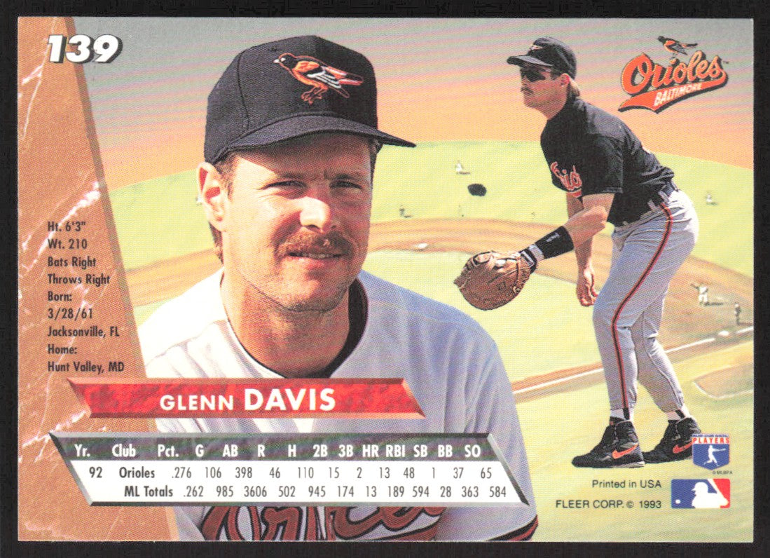 1993 Ultra 139 Glenn Davis