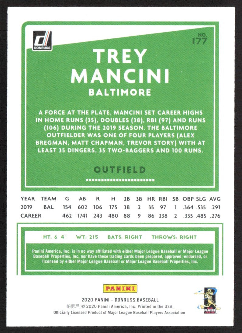 2020 Donruss 177 Trey Mancini