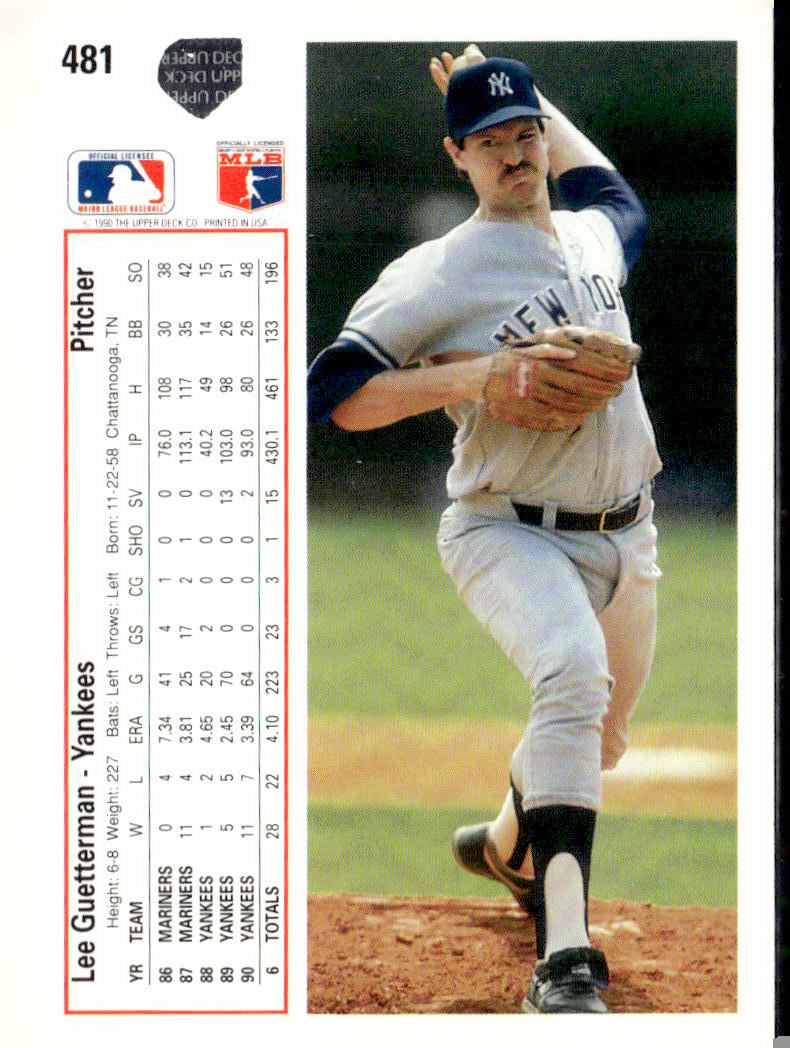 1991 Upper Deck #481 Lee Guetterman