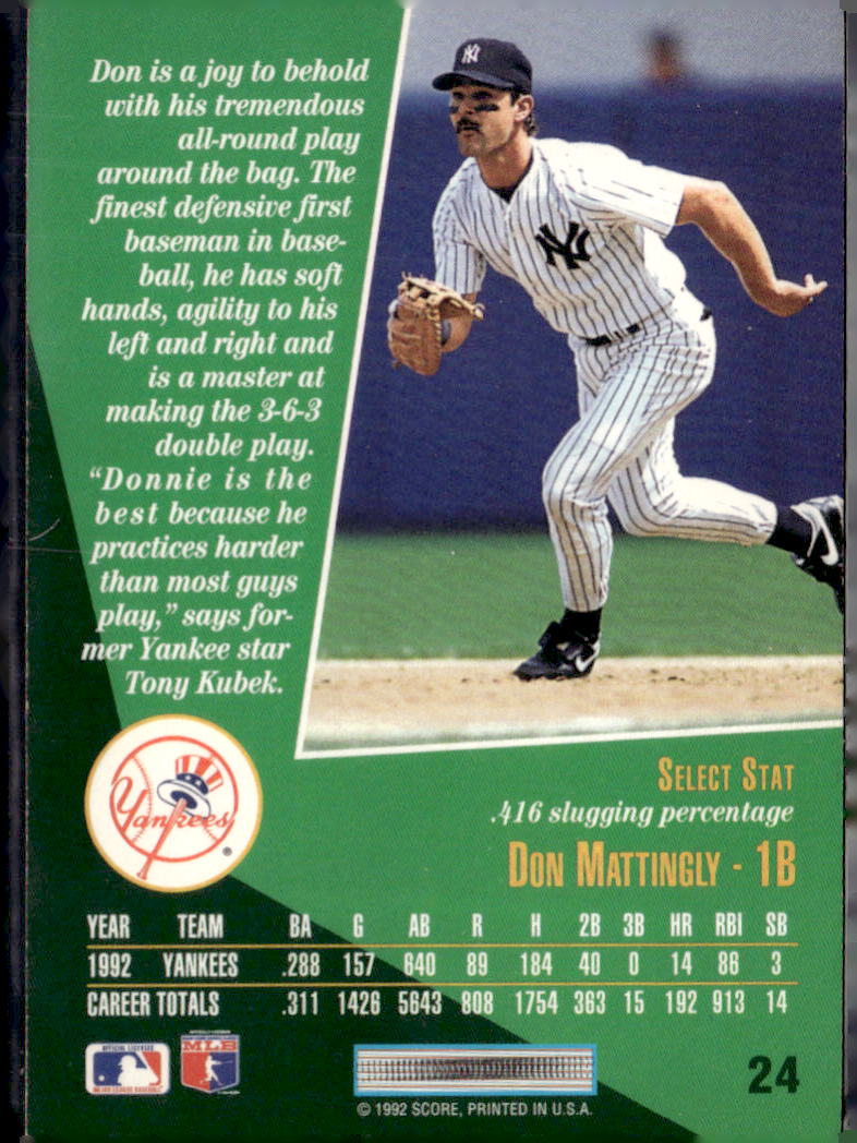 1993 Select #24 Don Mattingly