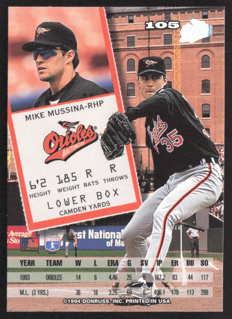 1994 Leaf 105 Mike Mussina