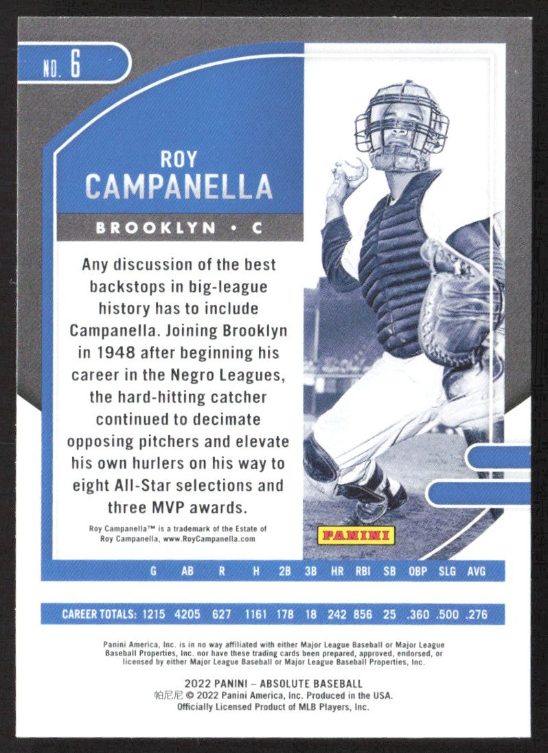 2022 Panini Absolute 6 Roy Campanella