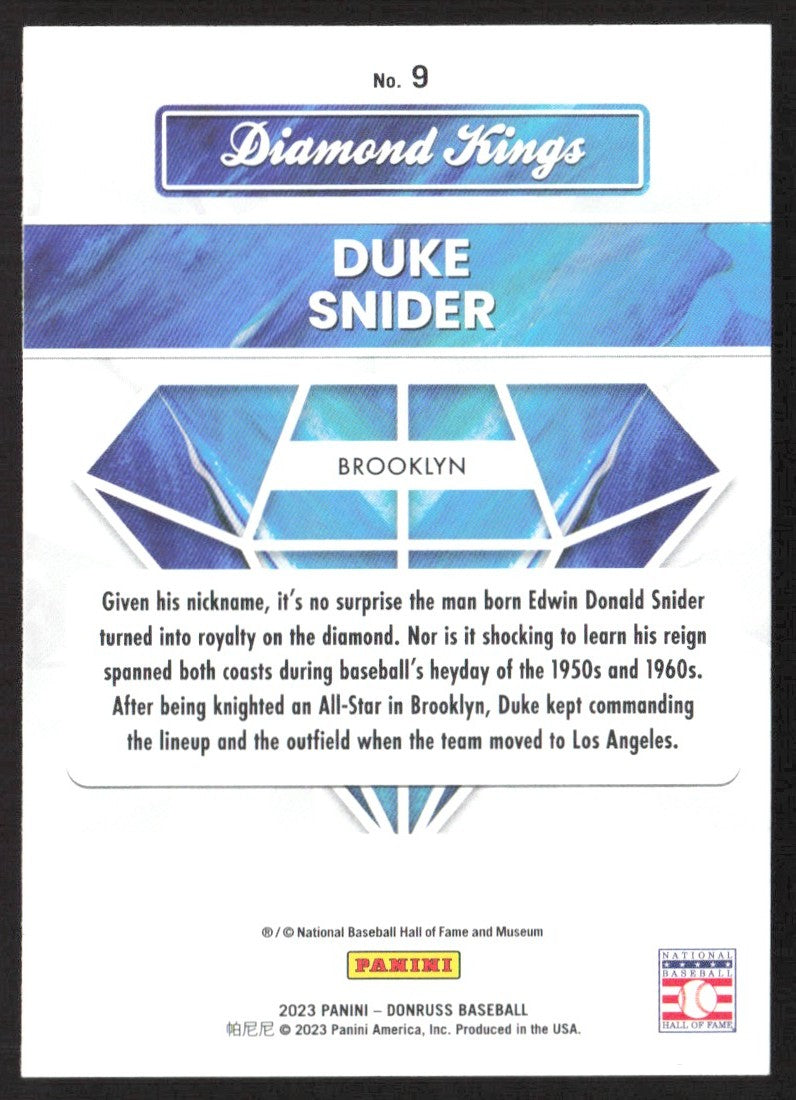 2023 Donruss 9 Duke Snider