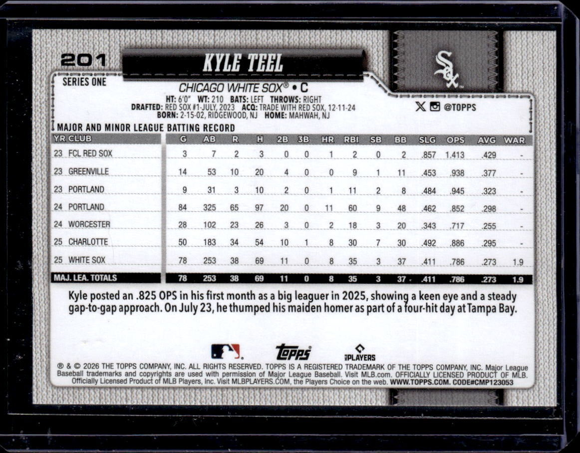 2026 Topps Kyle Teel Confetti #201