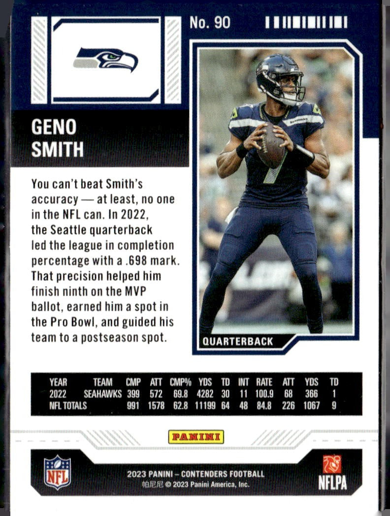2023 Panini Contenders Geno Smith Season Ticket Retail #90