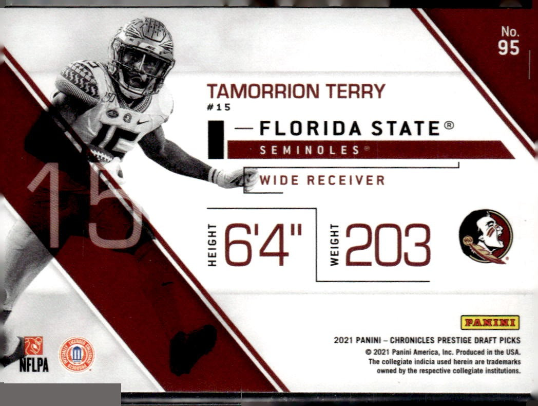 2021 Panini Chronicles Draft Picks Tamorrion Terry #95
