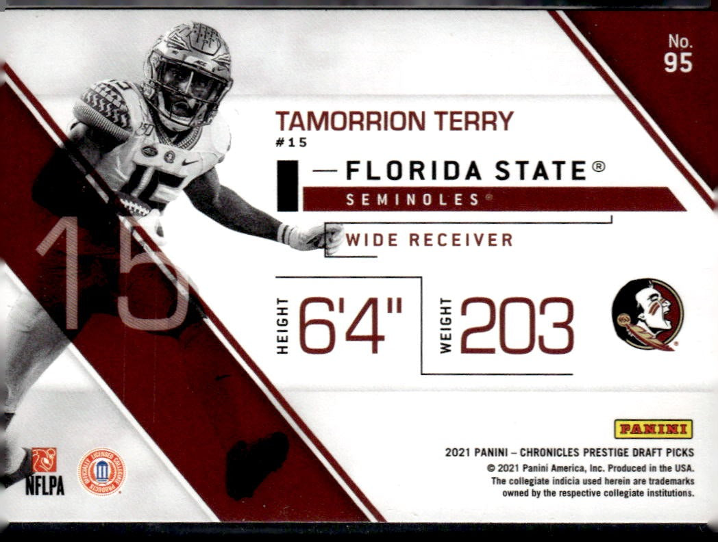 2021 Panini Chronicles Draft Picks Tamorrion Terry #95