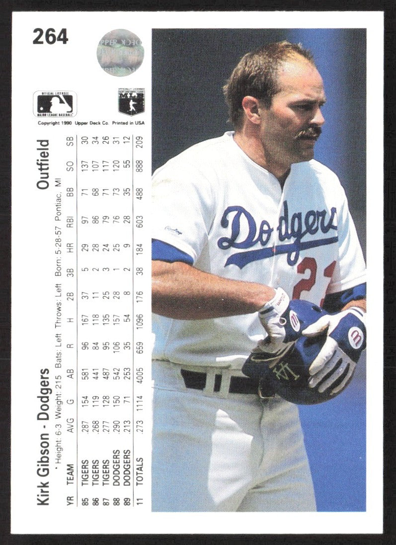1990 Upper Deck 264 Kirk Gibson