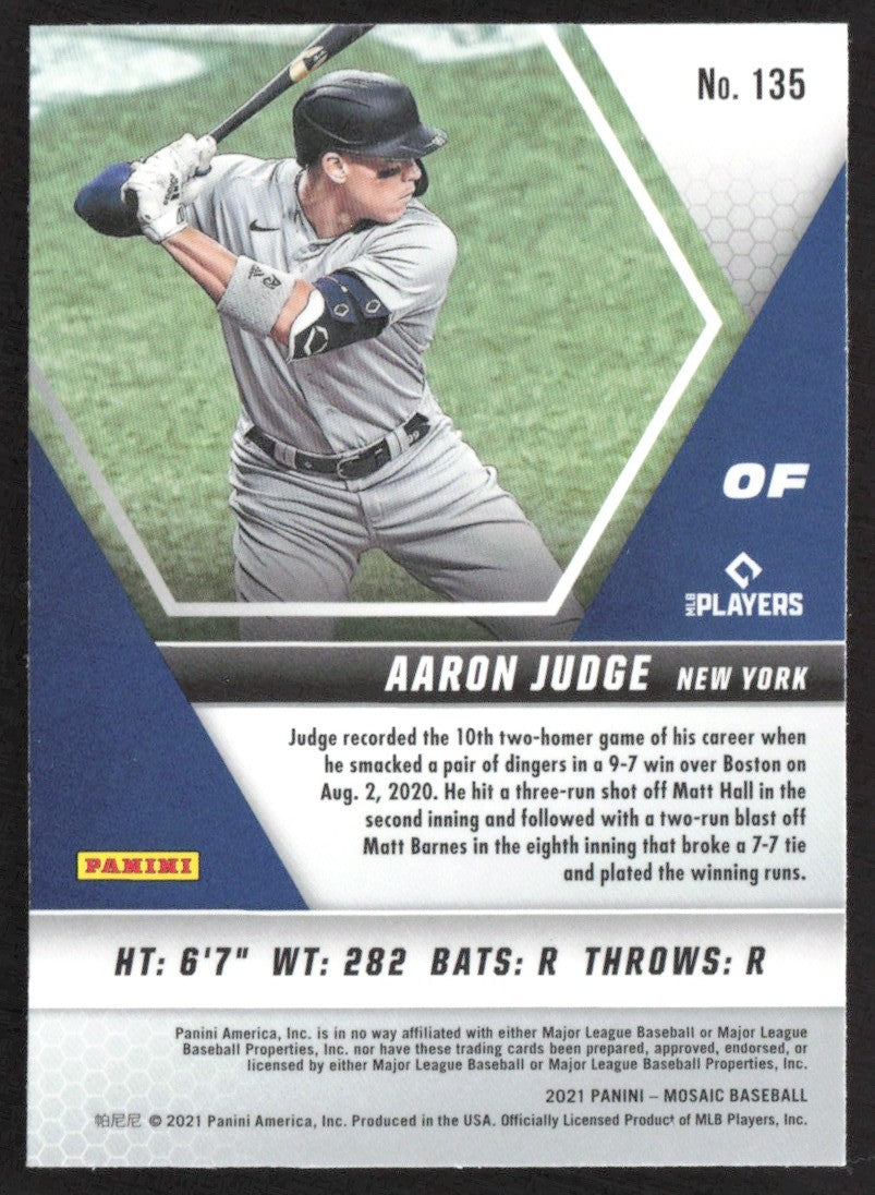 2021 Panini Mosaic 135 Aaron Judge