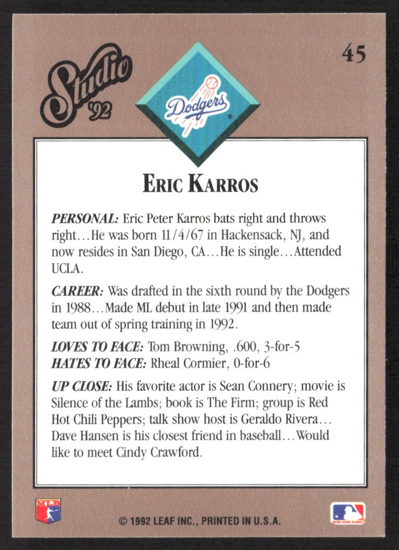1992 Studio 45 Eric Karros