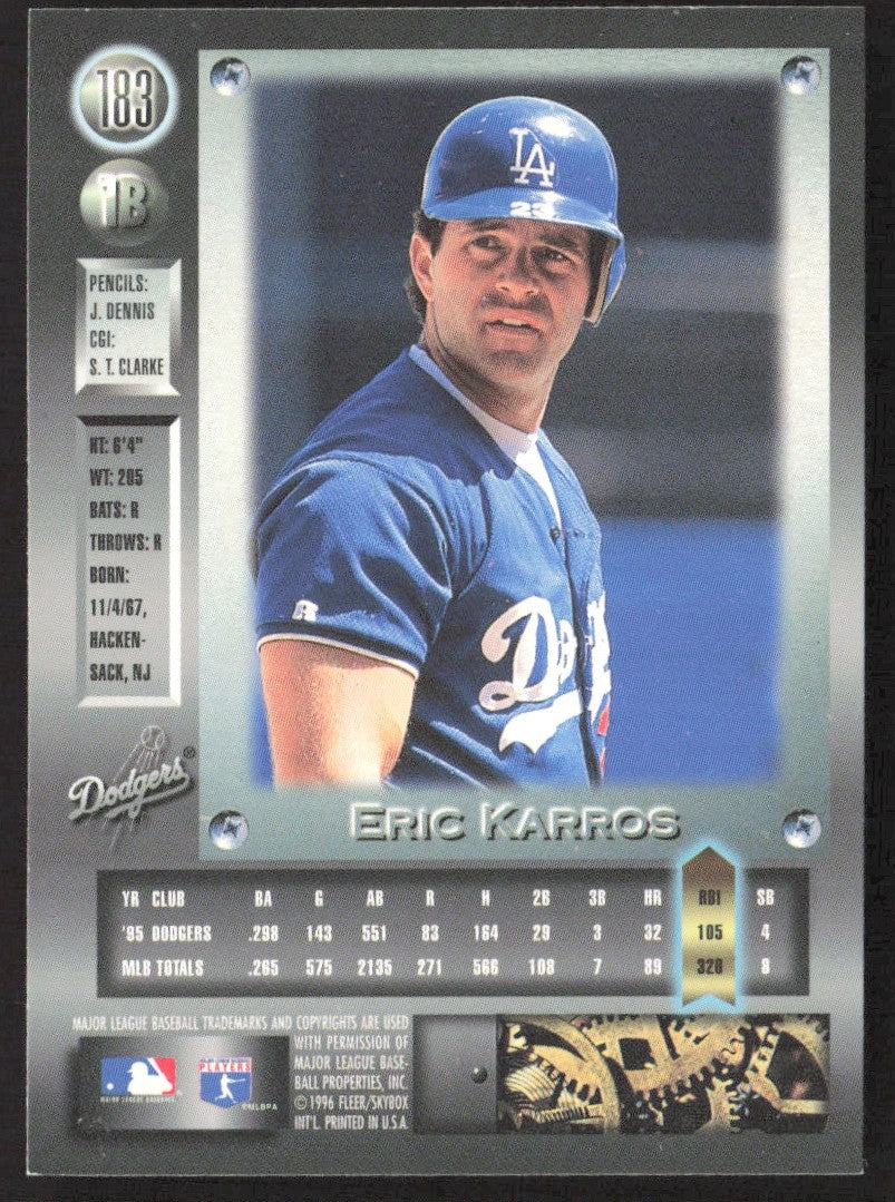 1996 Fleer Metal 183 Eric Karros