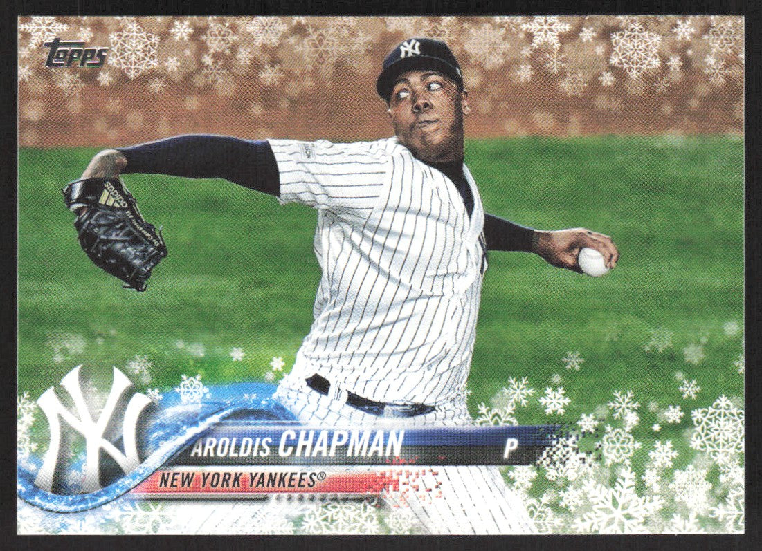 2018 Topps Holiday HMW119 Aroldis Chapman