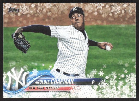 2018 Topps Holiday HMW119 Aroldis Chapman
