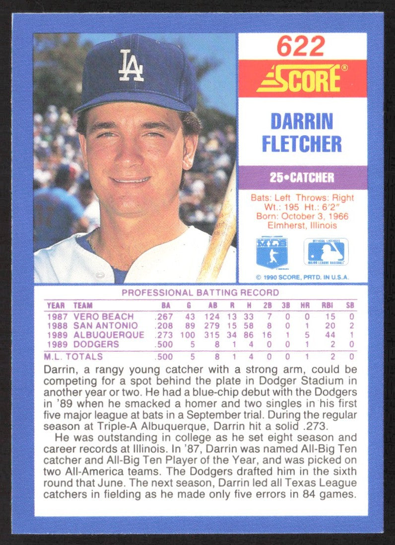 1990 Score 622 Darrin Fletcher