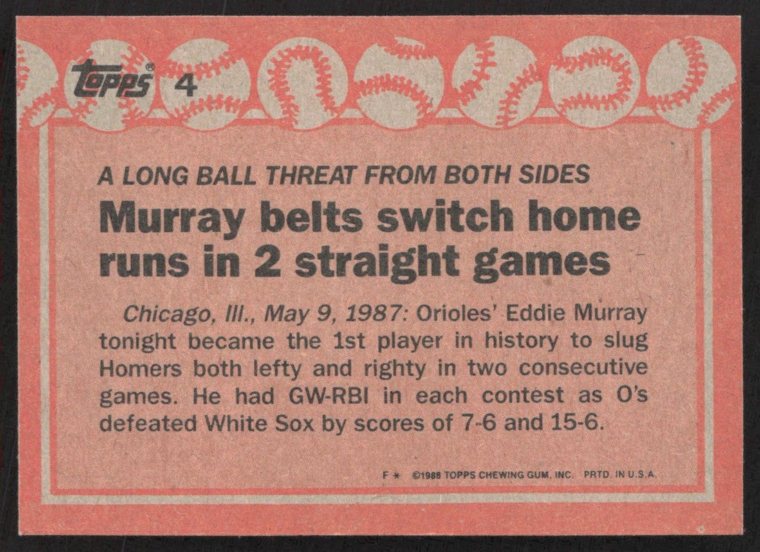 1988 Topps 4 Eddie Murray