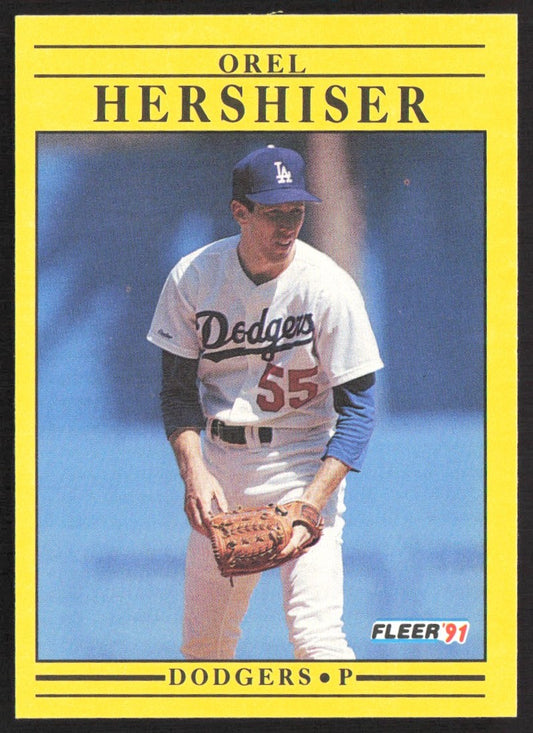 1991 Fleer 208 Orel Hershiser