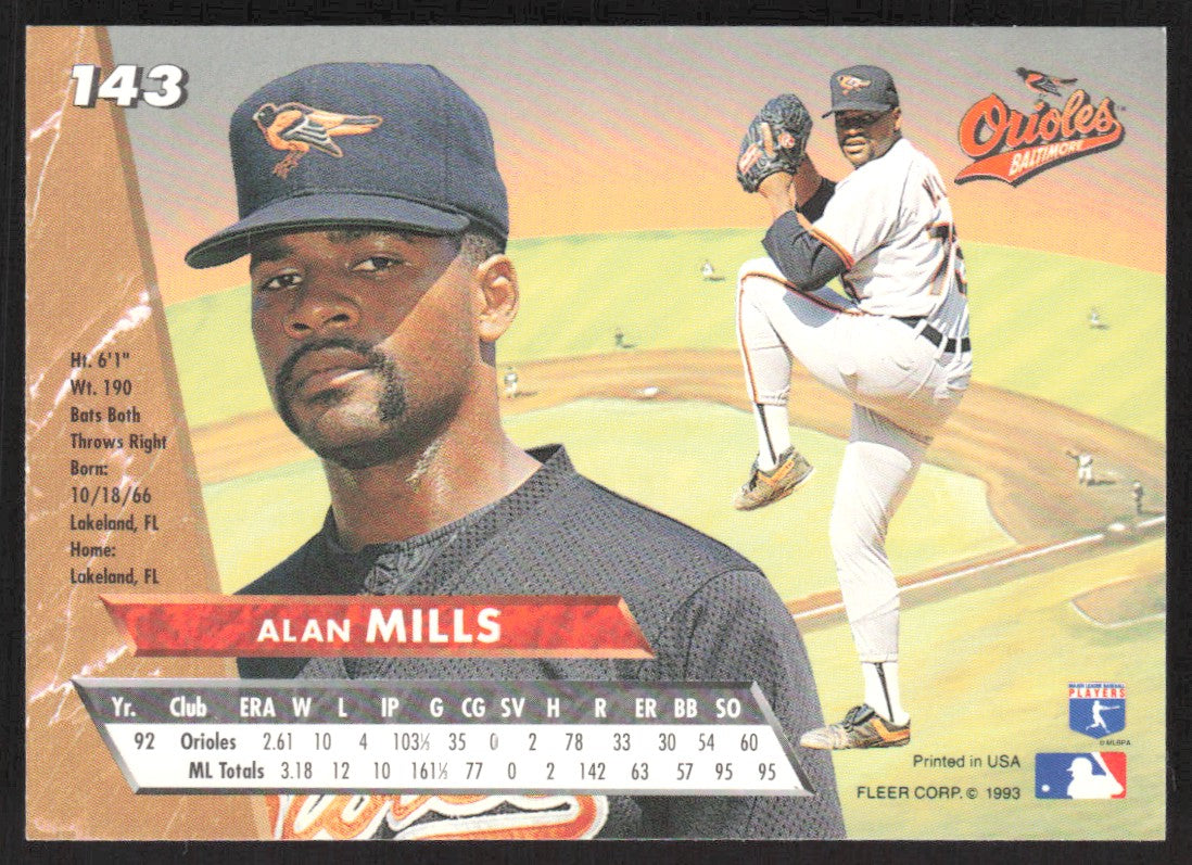 1993 Ultra 143 Alan Mills