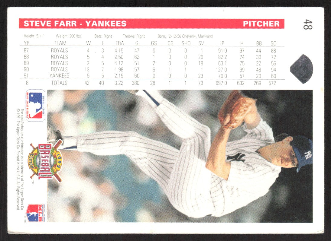 1992 Upper Deck 48 Steve Farr