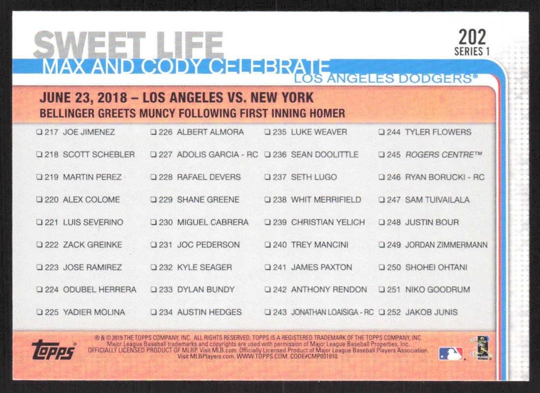 2019 Topps 202 Sweet Life