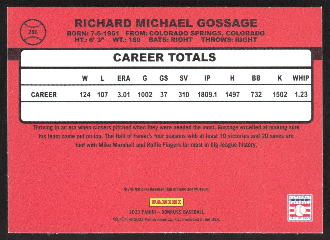 2023 Donruss 286 Goose Gossage