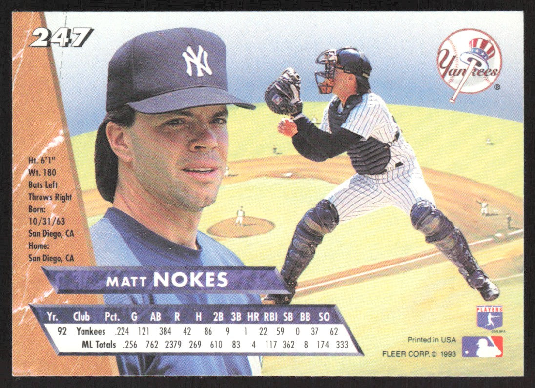 1993 Ultra 247 Matt Nokes