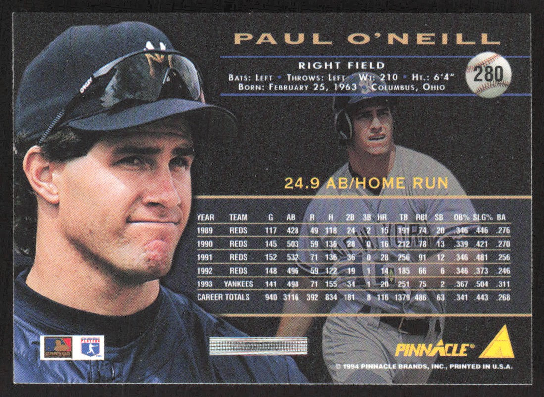 1994 Pinnacle 280 Paul O'Neill