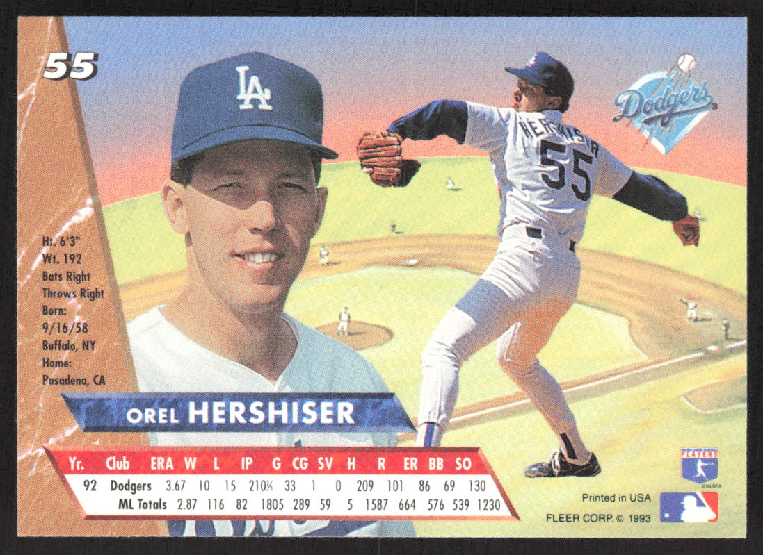 1993 Ultra 55 Orel Hershiser