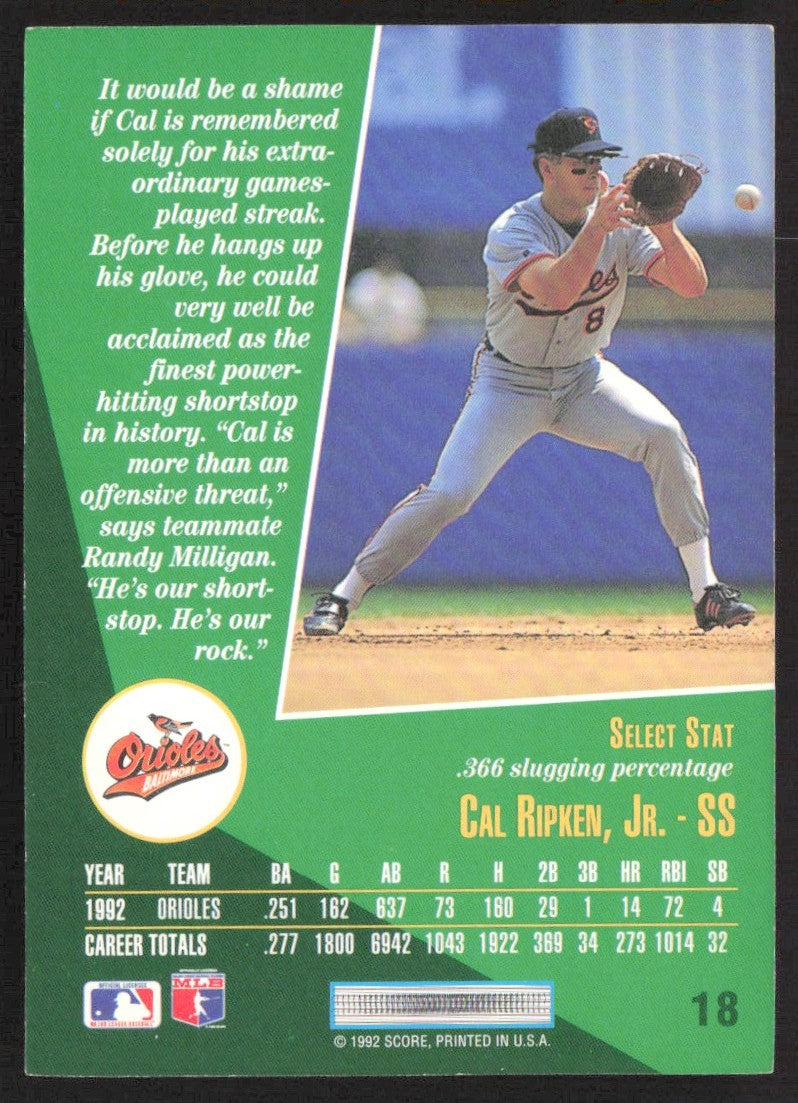 1993 Select 18 Cal Ripken Jr.
