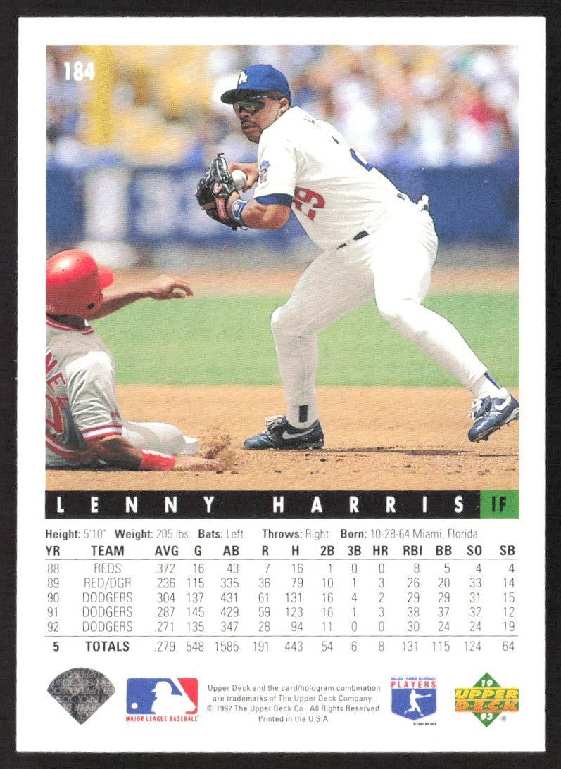 1993 Upper Deck 184 Lenny Harris