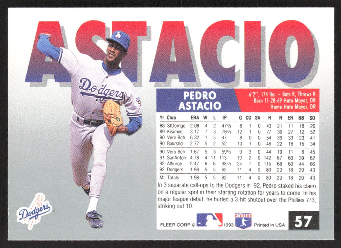1993 Fleer 57 Pedro Astacio