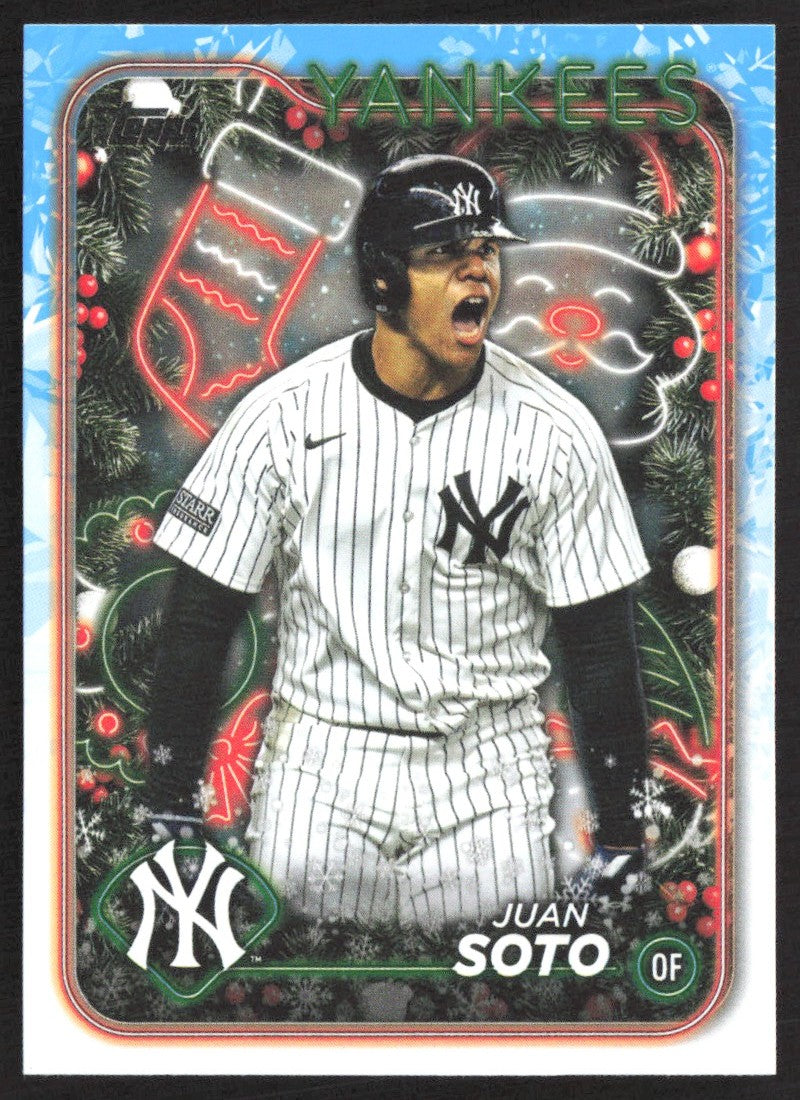 2024 Topps Holiday Blue Metallic H162 Juan Soto